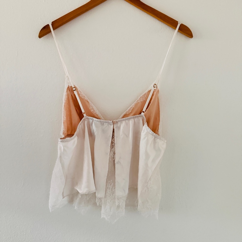 Victoria’s Secret White Nude Two Piece Lingerie Tank Camisole Bridal Set - Picture 3 of 7